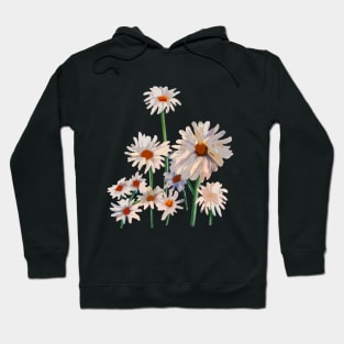 White field daisies Hoodie